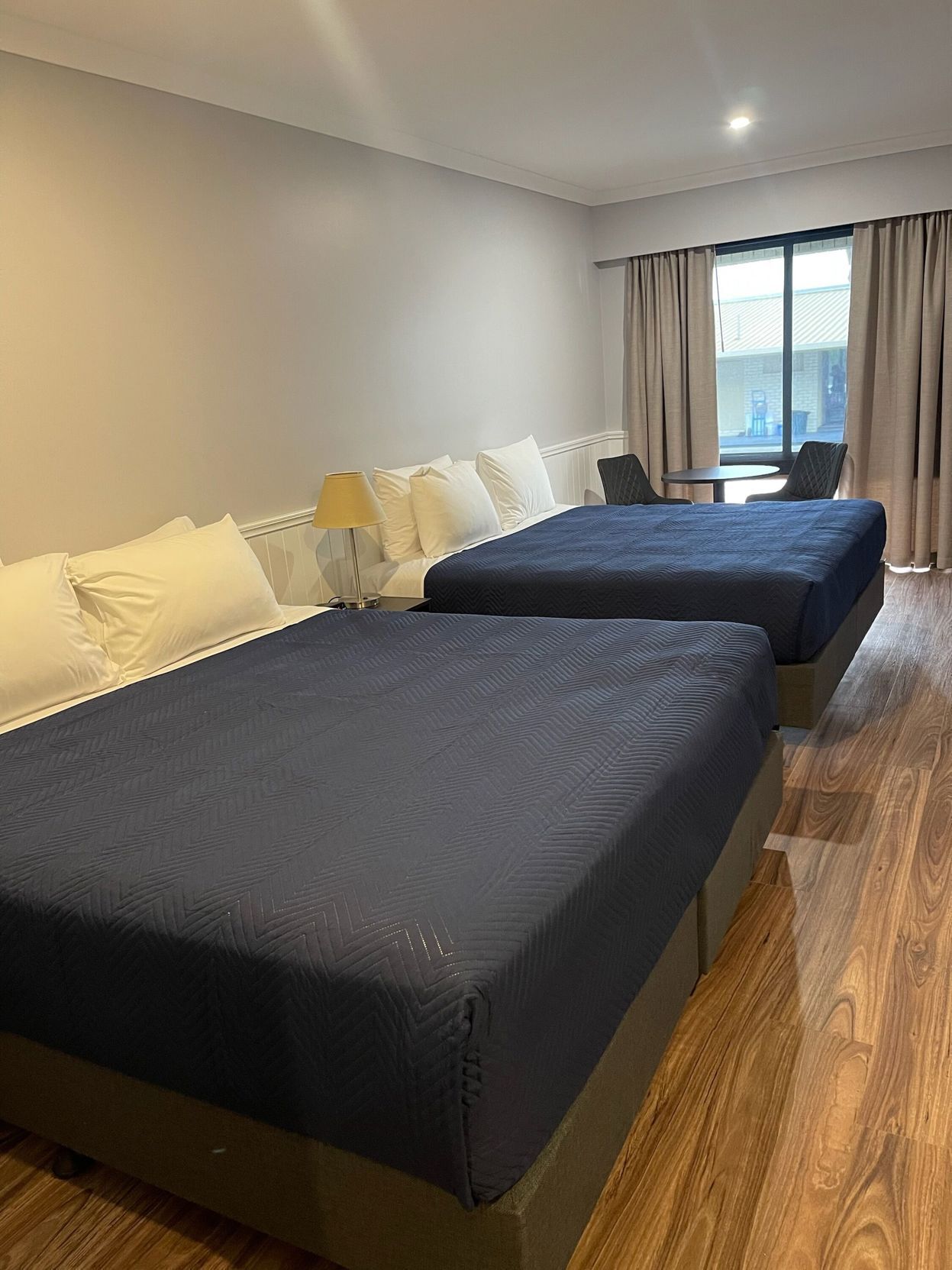 Laptop workspace, free WiFi, bed sheets