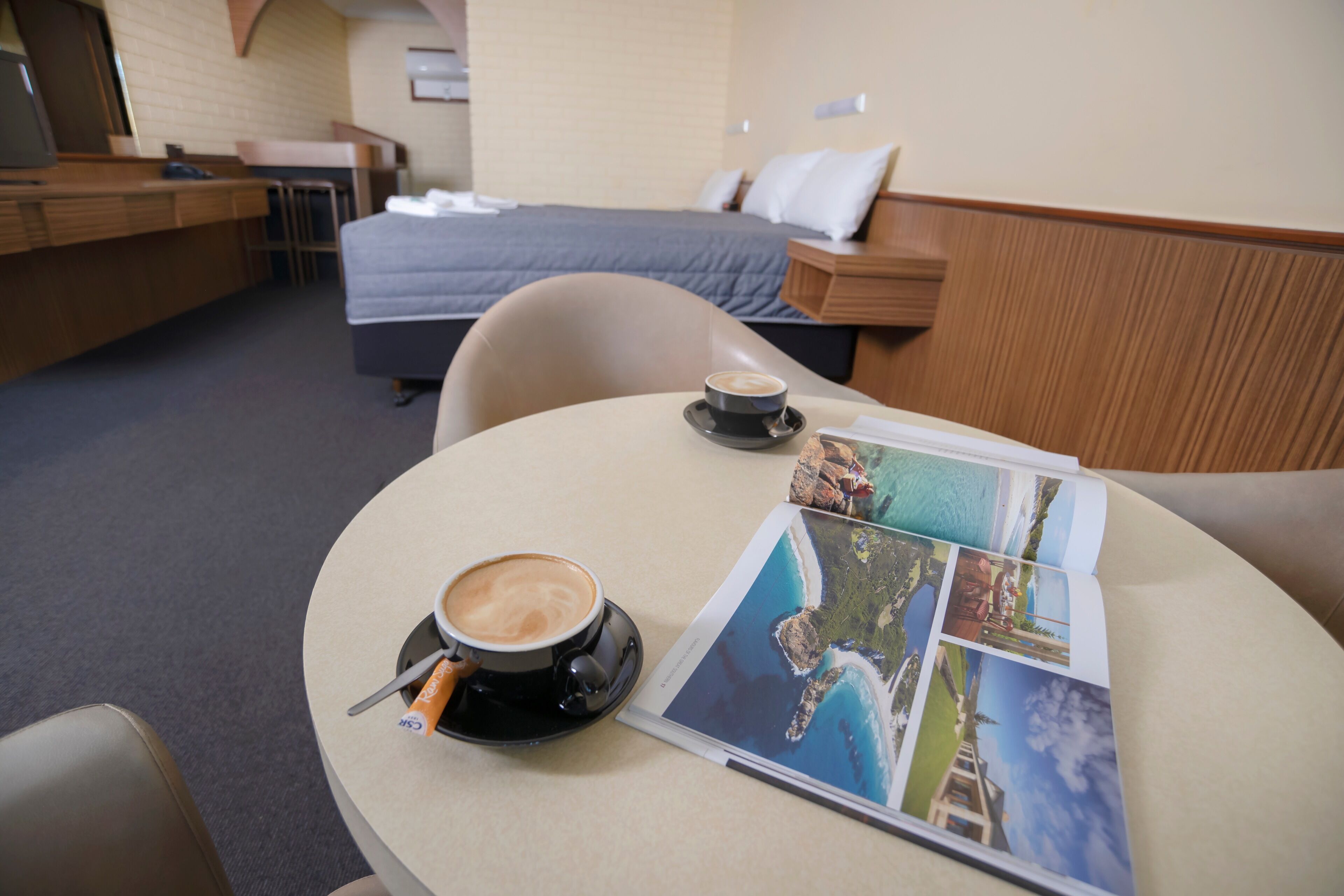 Laptop workspace, free WiFi, bed sheets