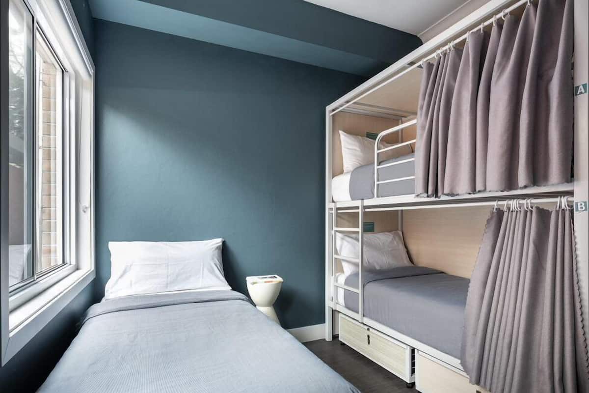 Slaapzaal, gemengde slaapzaal (3-bed) | Pillowtop-bedden, verduisterende gordijnen, gratis wifi, beddengoed
