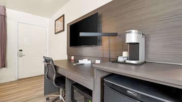 Room, 2 Double Beds, Non Smoking (Efficiency) | Blackout drapes, iron/ironing board, bed sheets