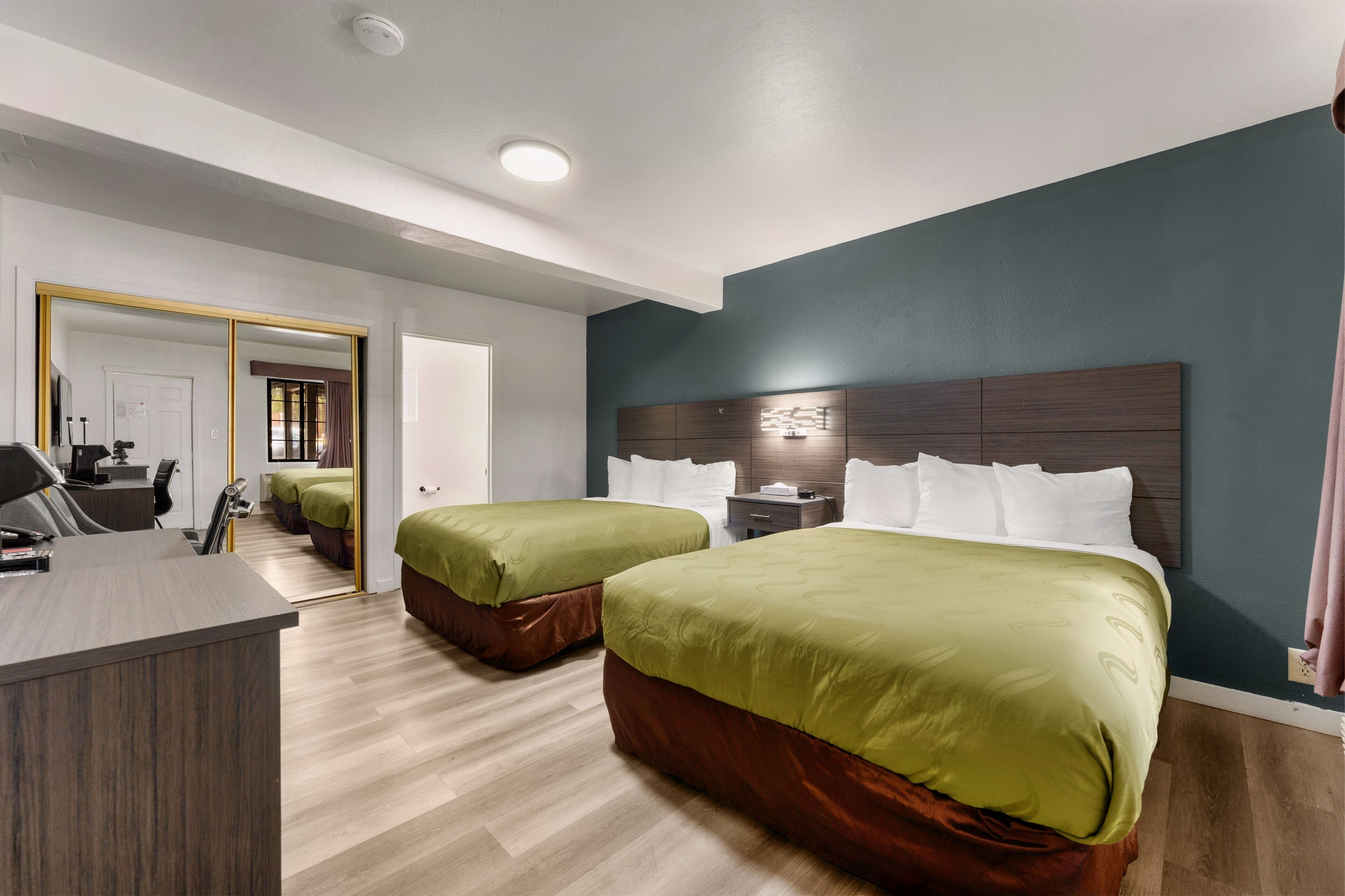 Room, 2 Queen Beds, Non Smoking | Blackout curtains, iron/ironing board, bed sheets