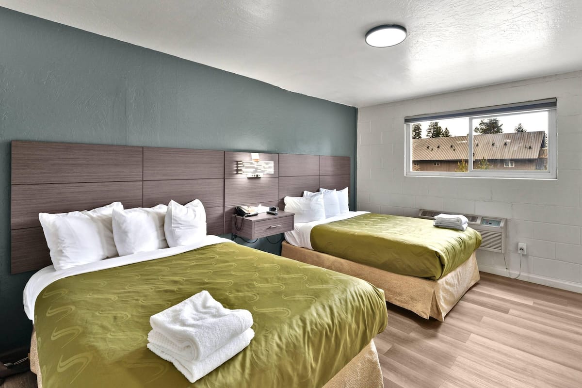 Room, 2 Double Beds, Non Smoking (Efficiency) | Blackout drapes, iron/ironing board (on request), bed sheets