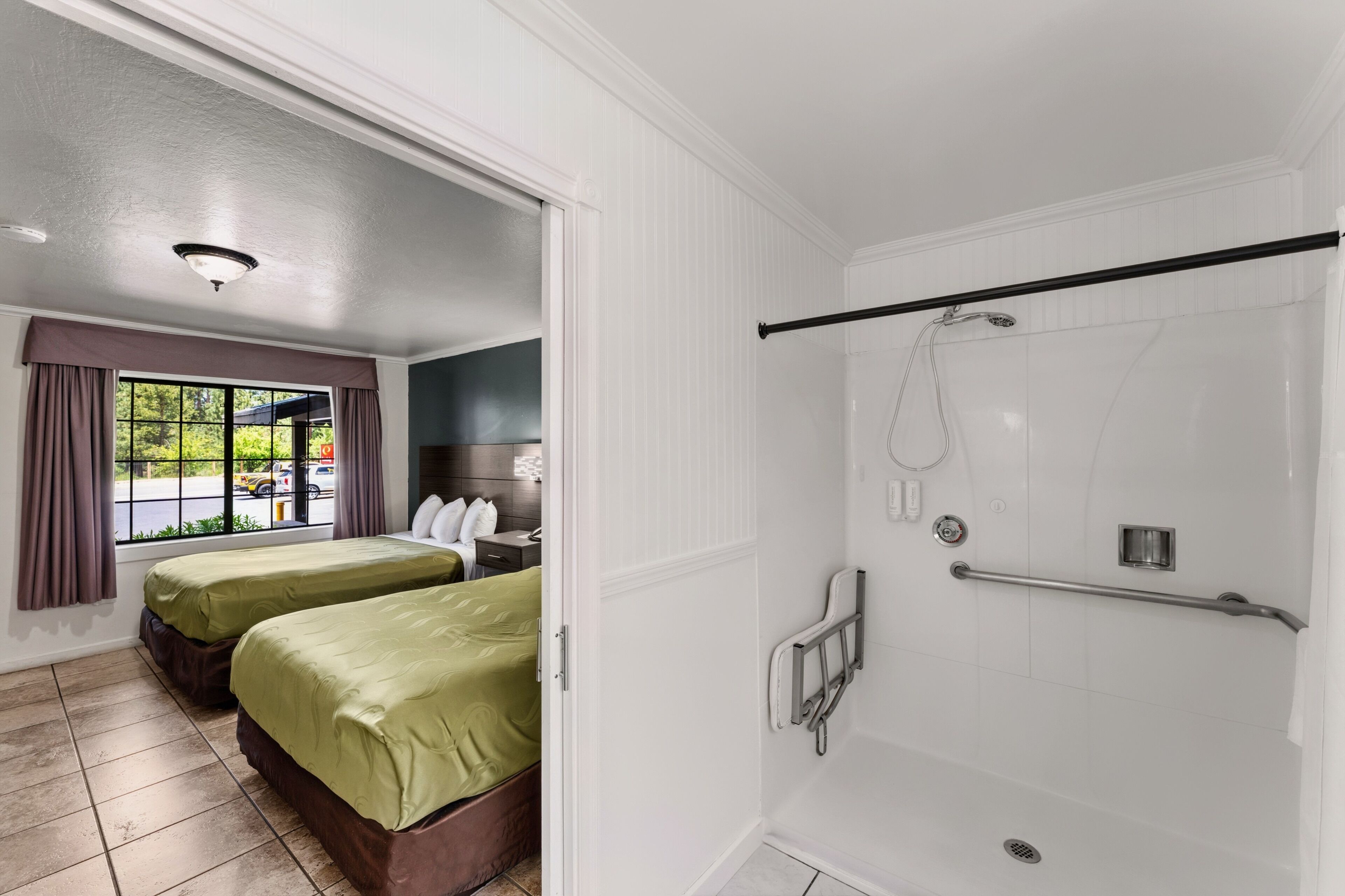 Room, 2 Queen Beds, Accessible, Non Smoking | Blackout curtains, iron/ironing board, bed sheets