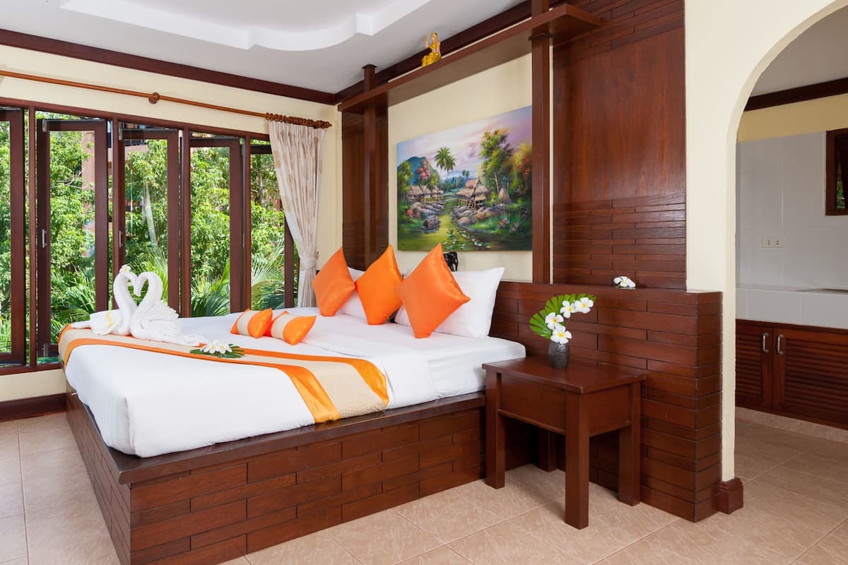 Bungalow Hilltop Double Bed  | 객실 내 금고, 무료 WiFi, 각각 다른 스타일의 인테리어, 침대 시트