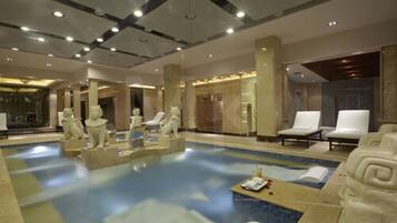 Sauna, steam room, Turkish bath/hammam, hydrotherapy, hot stone massages