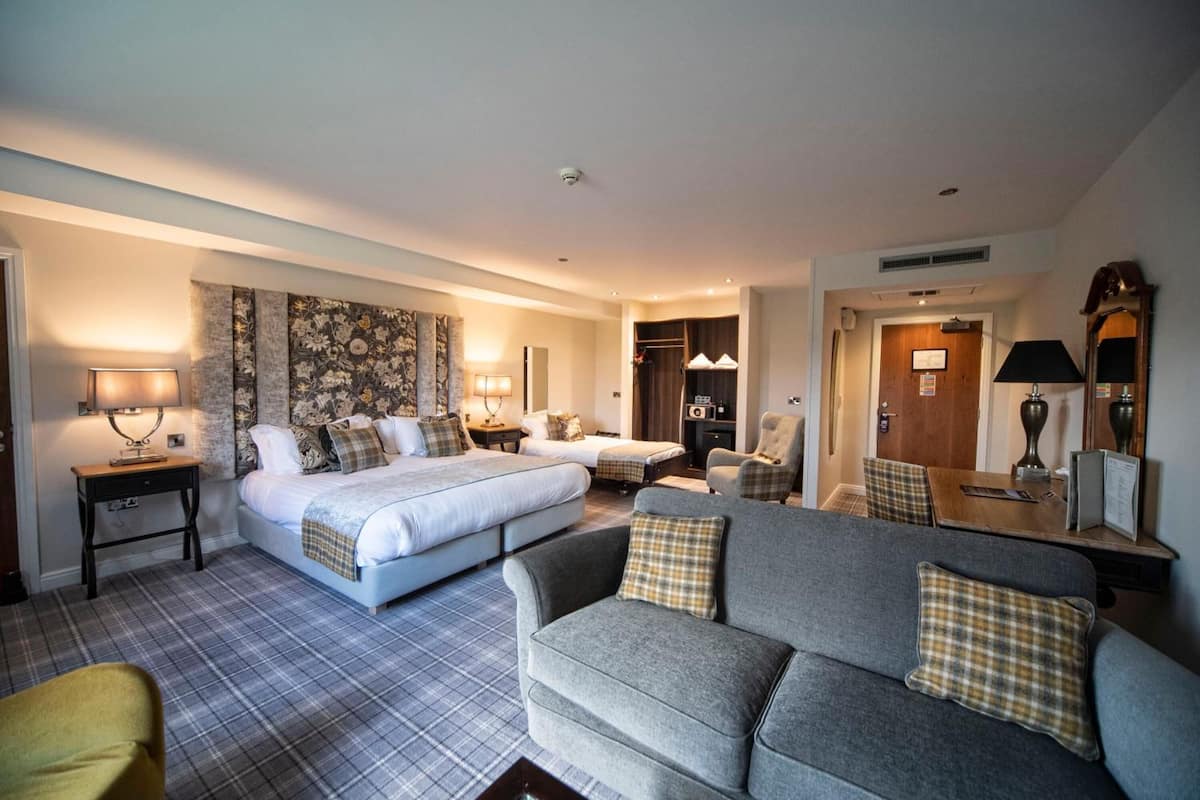 in-room safe, desk, blackout curtains, iron/ironing board