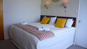 Pillow-top beds, desk, iron/ironing board, free wired Internet