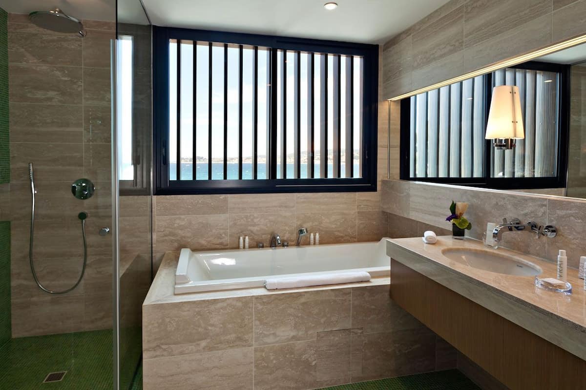 free toiletries, hair dryer, bathrobes, slippers