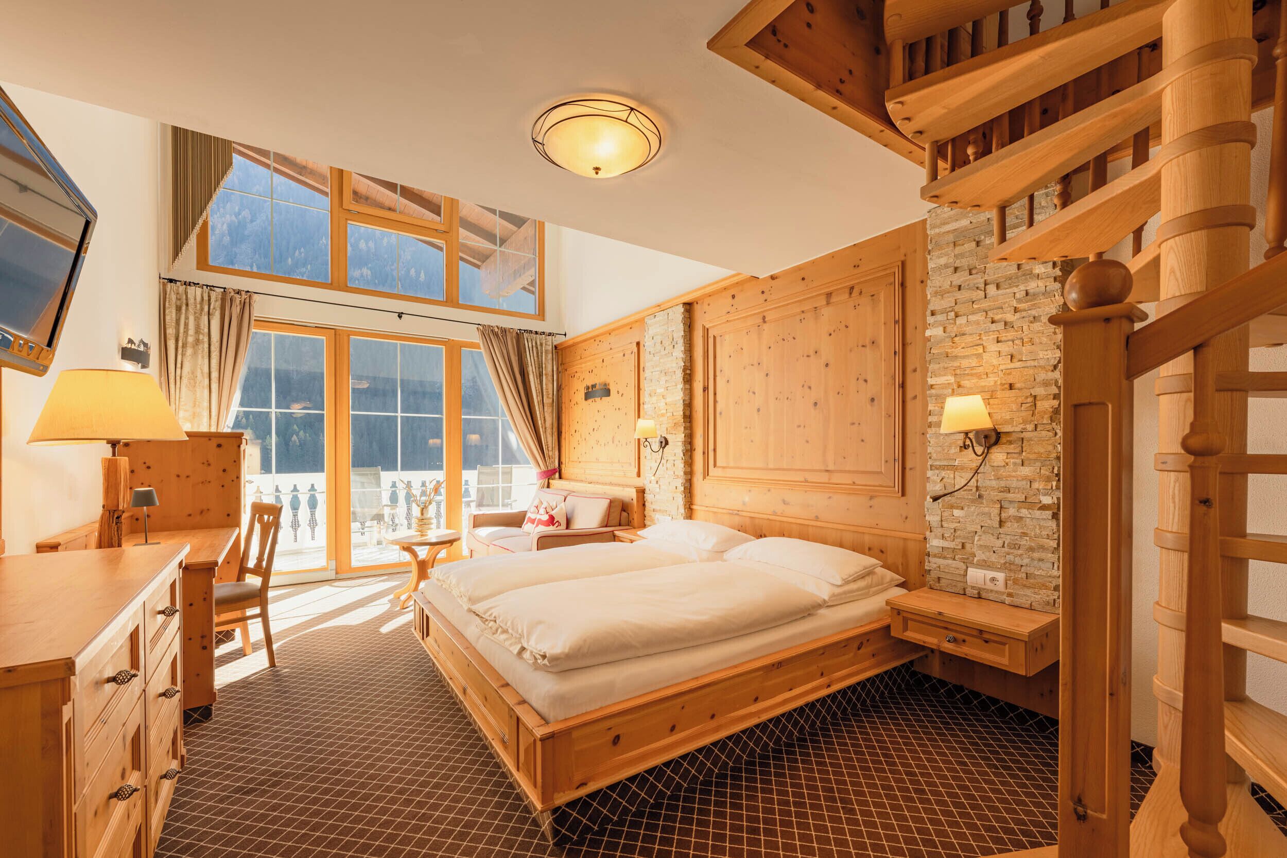 家庭房, 2 间卧室, 阳台 (Zirben) | 防过敏的被褥、客房内保险箱、特色装修、特色家居