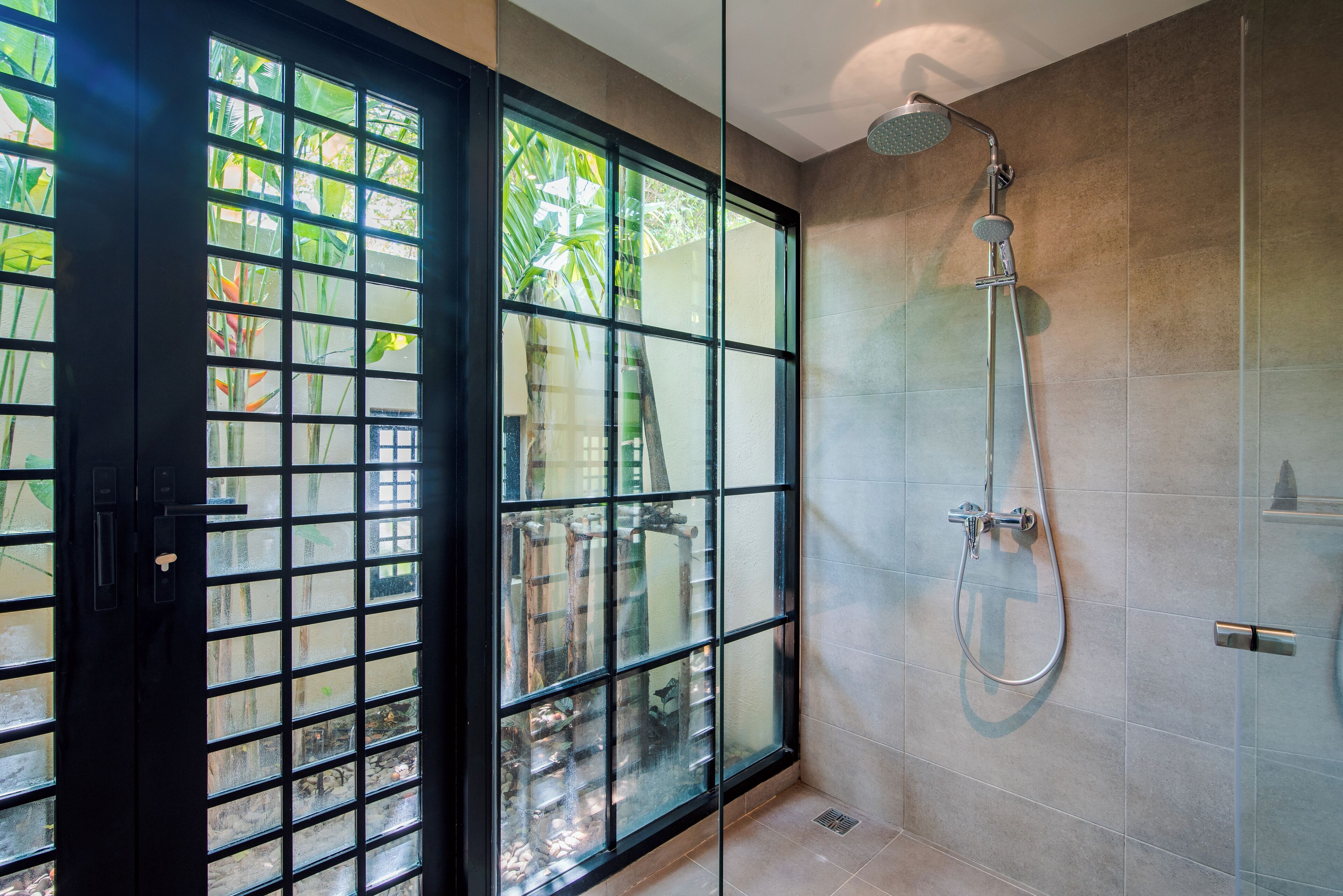 luxury two bedroom pool villa | bathroom | free toiletries, hair dryer, bathrobes, slippers