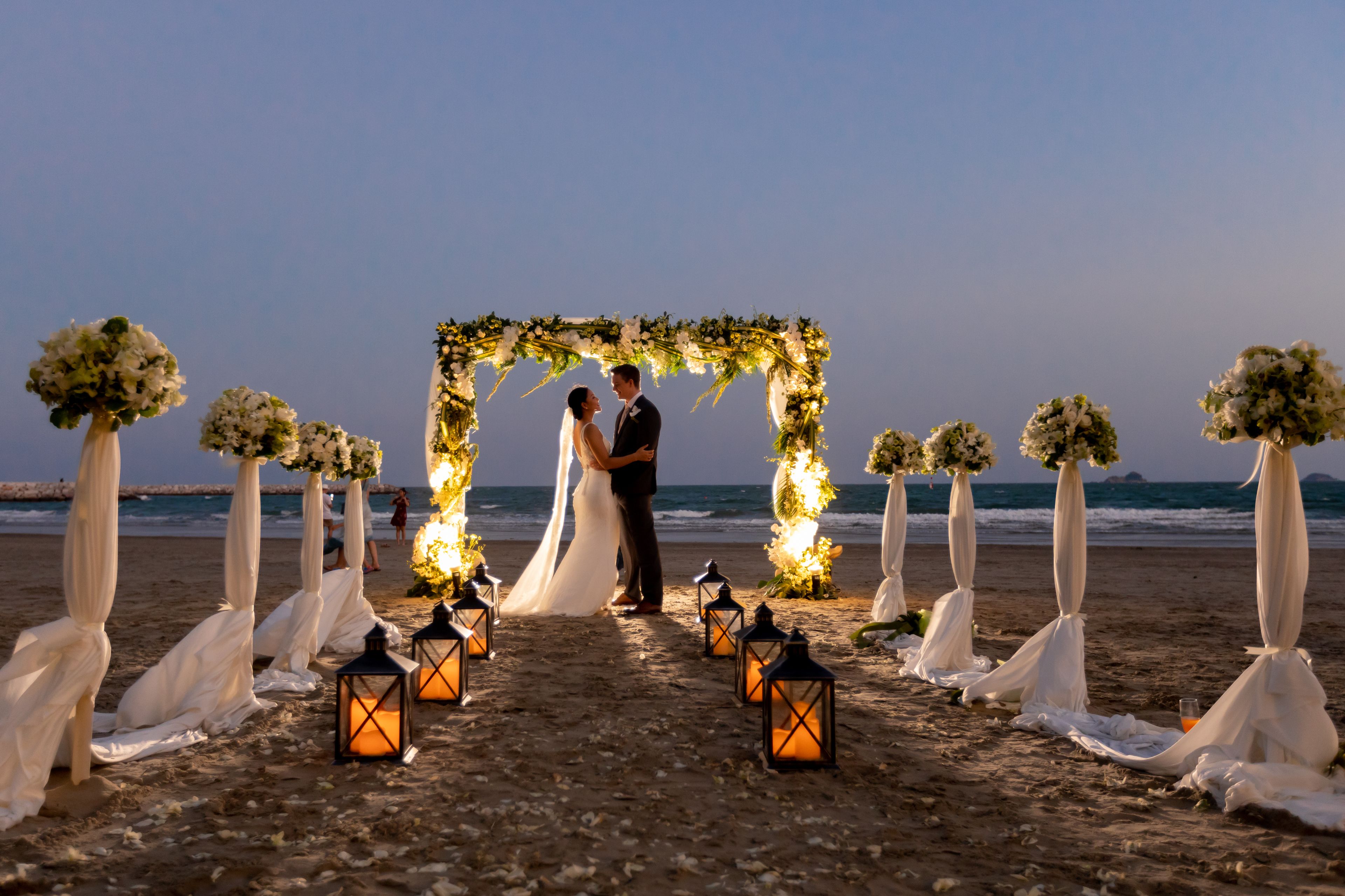 outdoor wedding area