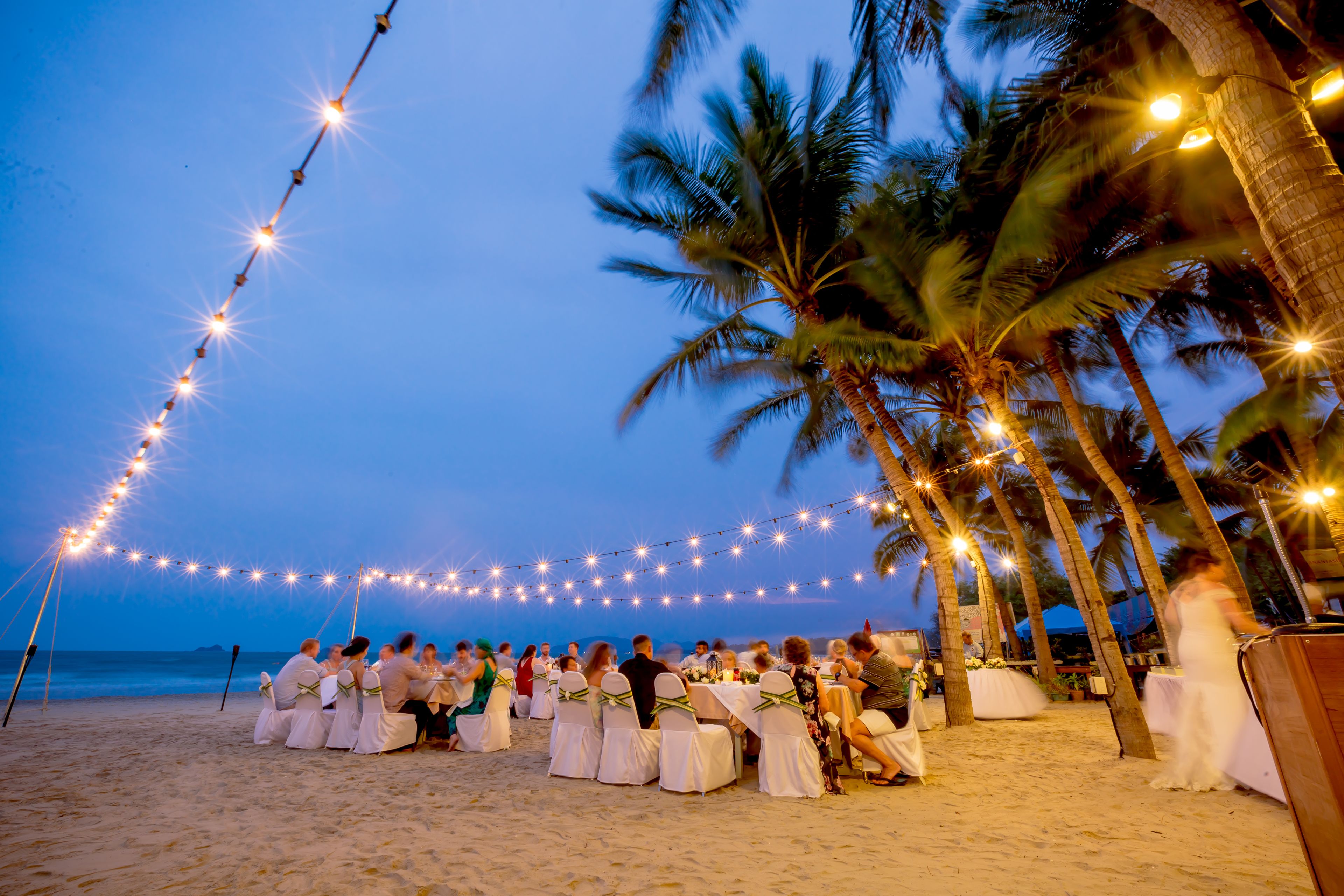 outdoor banquet area