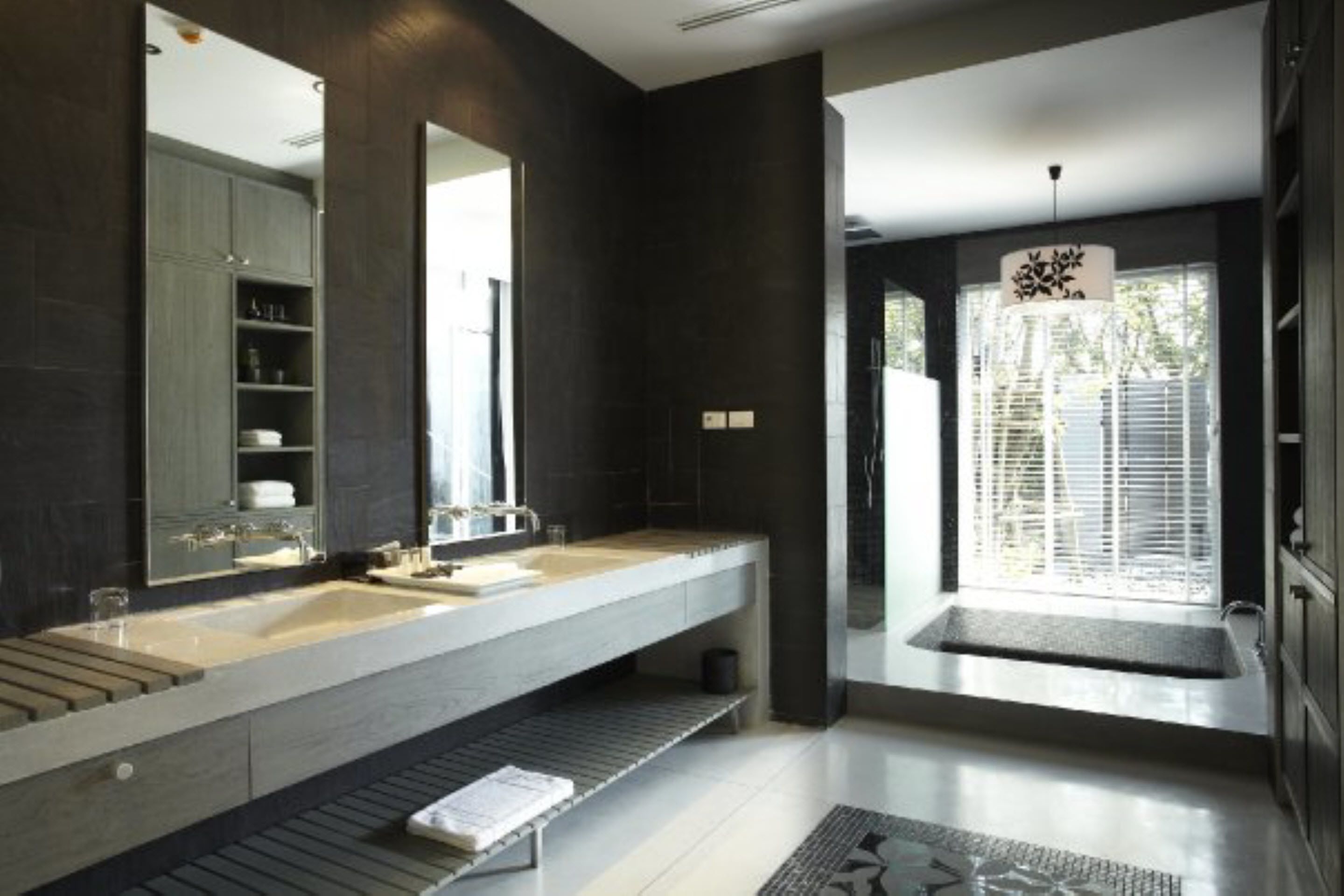 sky jacuzzi beach front villa | bathroom | separate bathtub and shower, rainfall showerhead, free toiletries