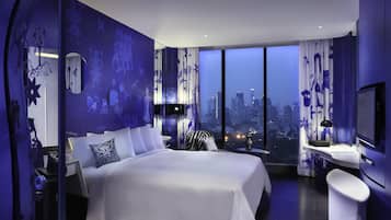 Premium bedding, free minibar, in-room safe, individually decorated