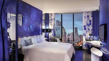 Premium bedding, free minibar, in-room safe, individually decorated