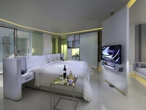 Estudio Signature, 1 cama de matrimonio grande, Acceso al salón del club (So) | Ropa de cama de alta calidad y minibar con artículos gratuitos