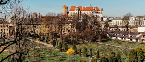 Quarto casal ou duplo luxo, sacada, vista para o jardim | Vista da sacada