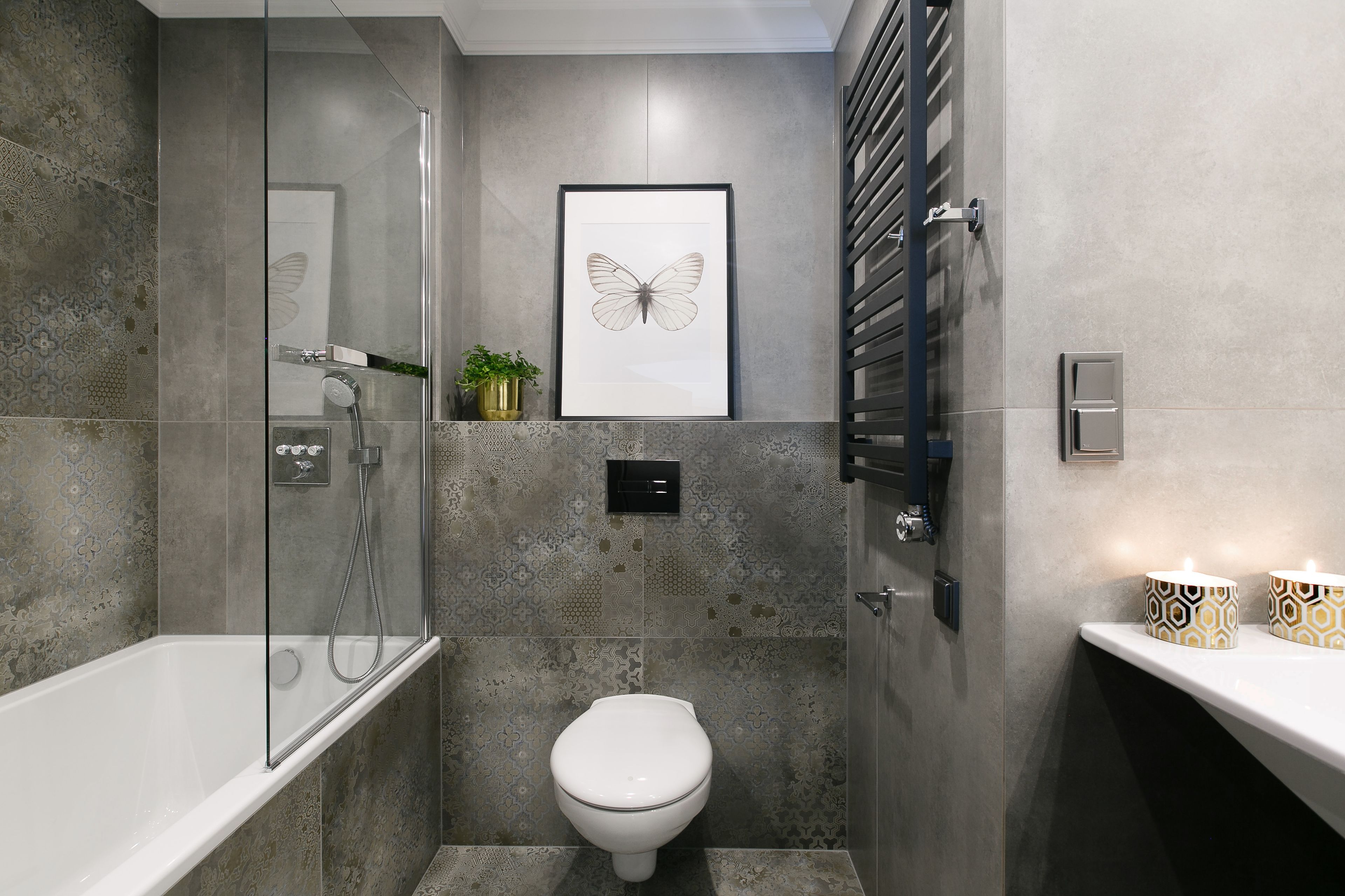 comfort suite, 1 king bed | bathroom | designer toiletries, hair dryer, bathrobes, slippers