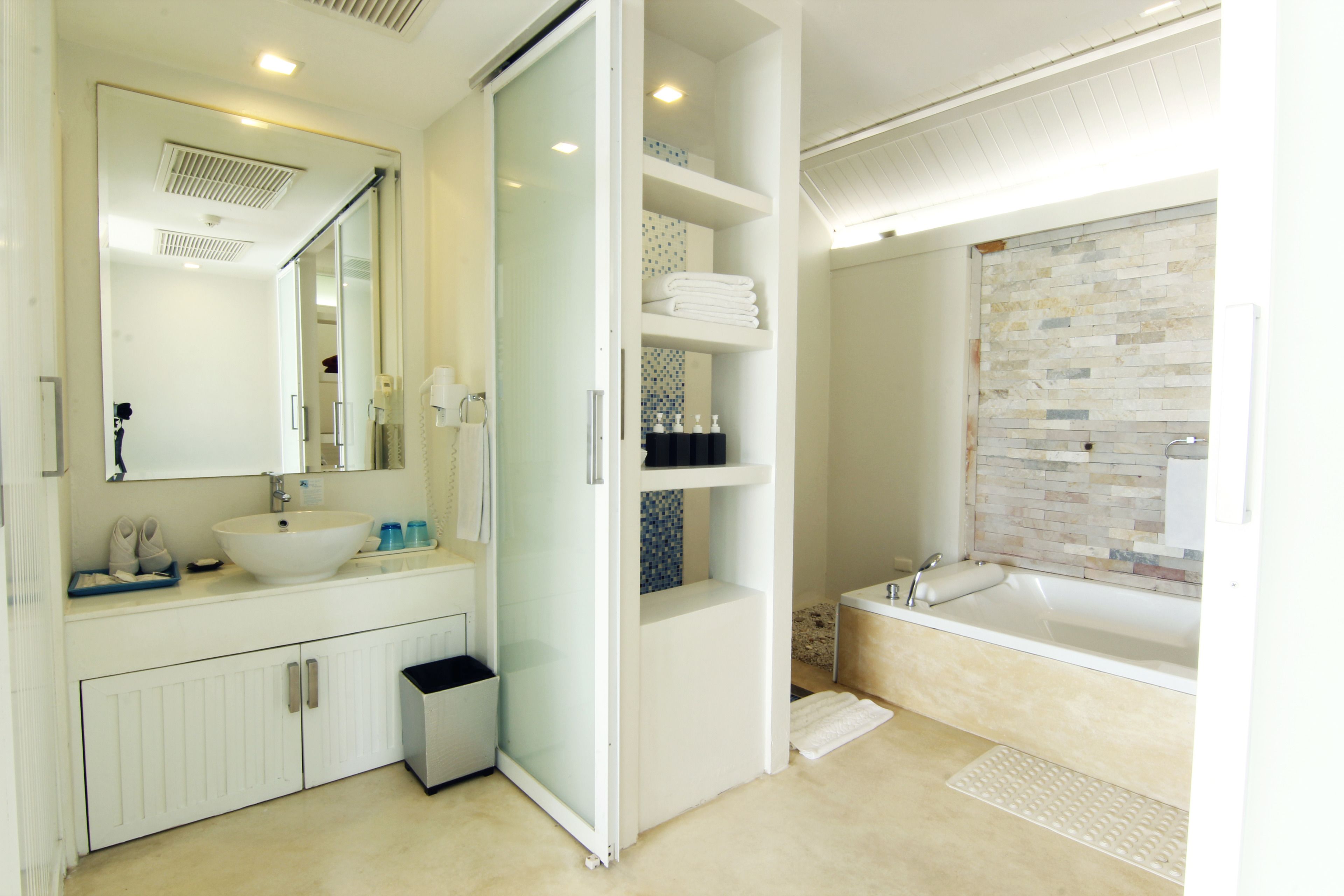 free toiletries, hair dryer, bathrobes, slippers