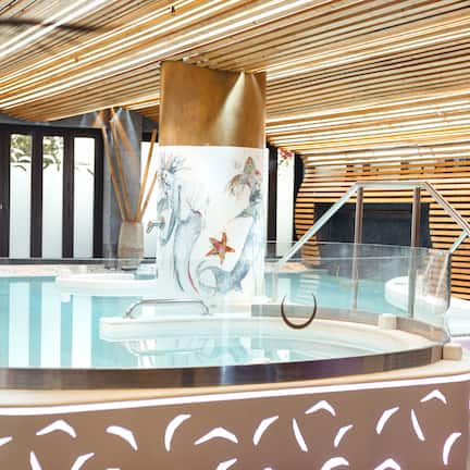 Indoor pool, 2 outdoor pools, open 10:00 AM to 8:00 PM, pool umbrellas