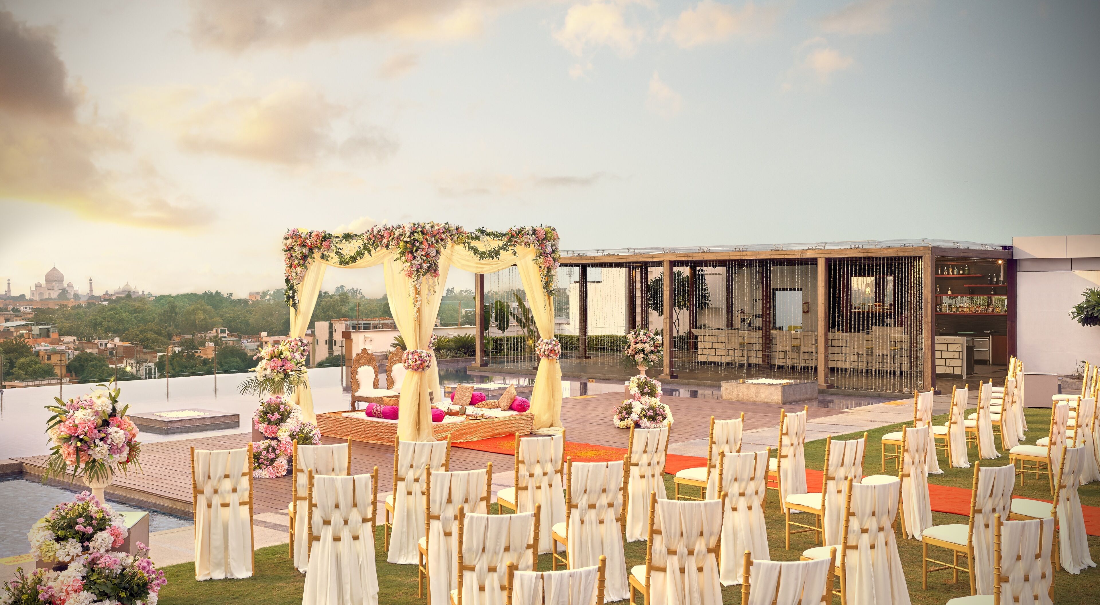 outdoor wedding area