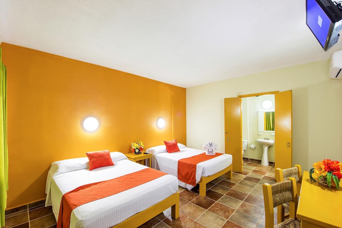 Blackout curtains, free WiFi, bed sheets