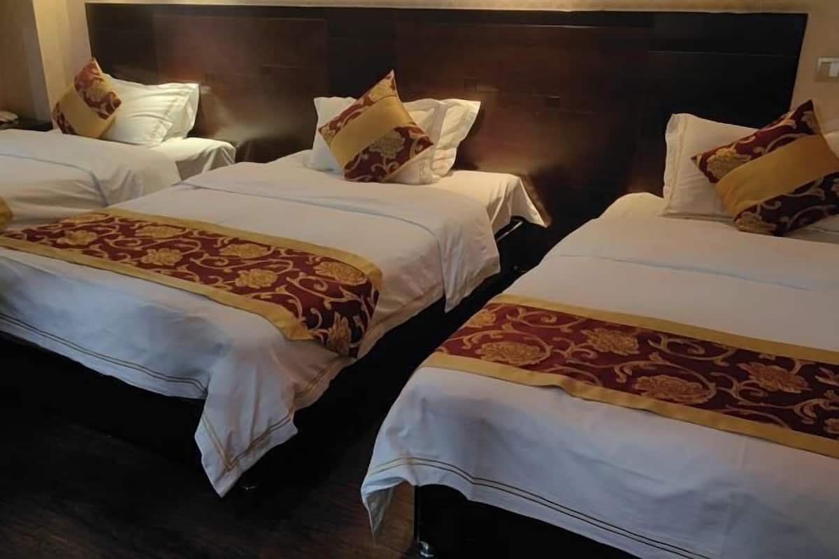 Een minibar, een kluis op de kamer, een bureau, verduisterende gordijnen