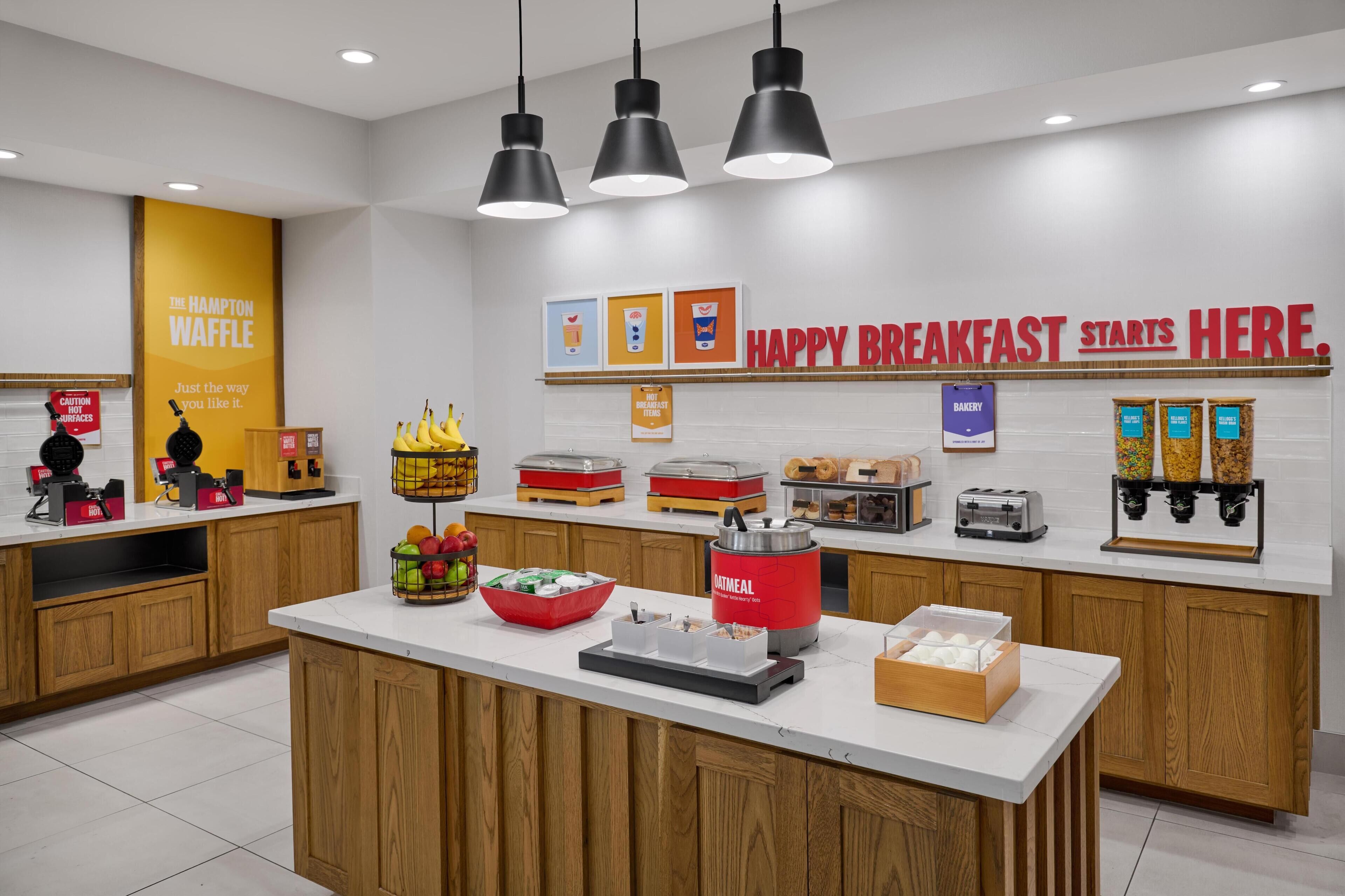 Free daily buffet breakfast 