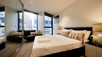 Penthouse Apartment | 1 bedroom, desk, laptop workspace, blackout curtains