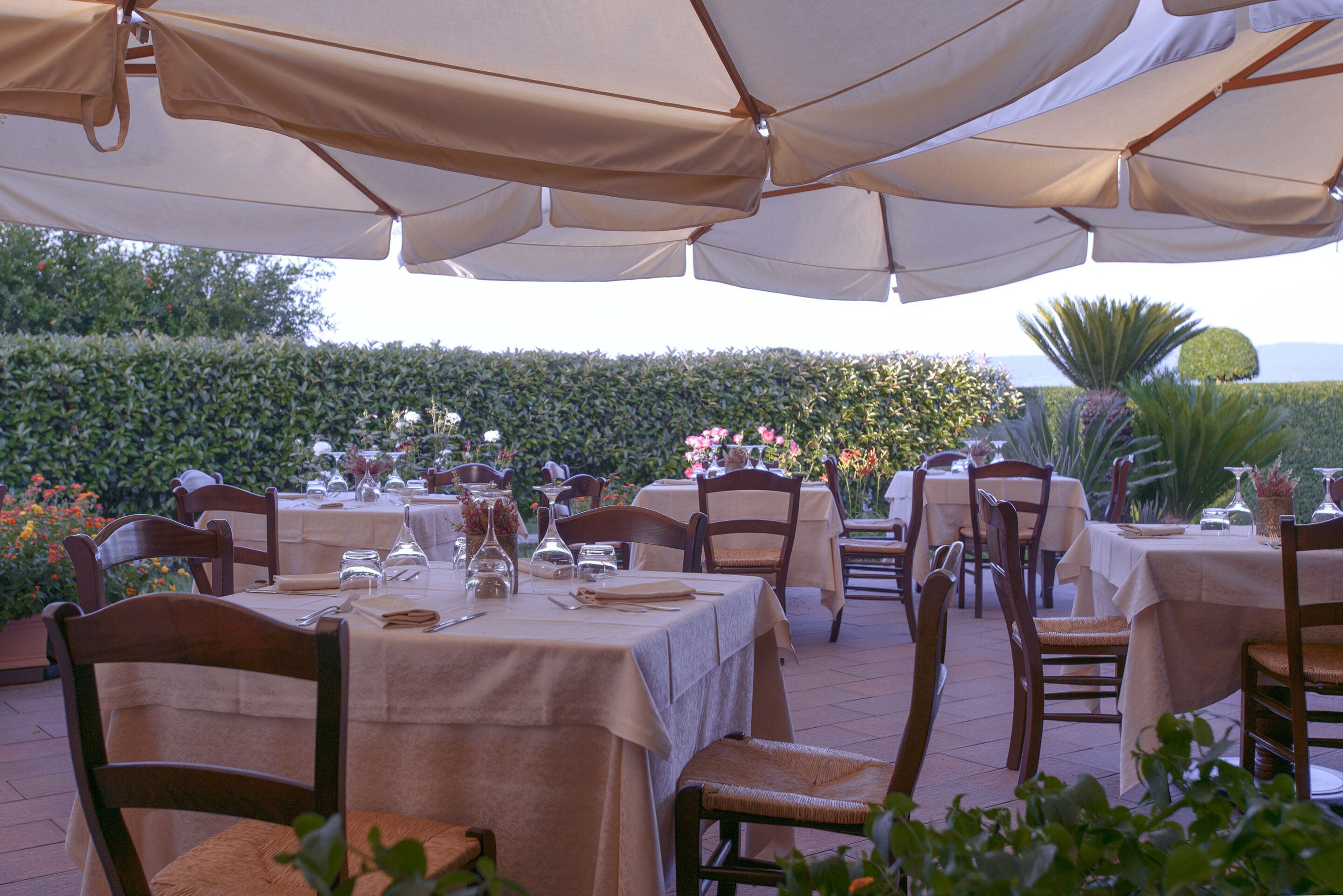 breakfast, lunch, dinner served; italian cuisine, garden views