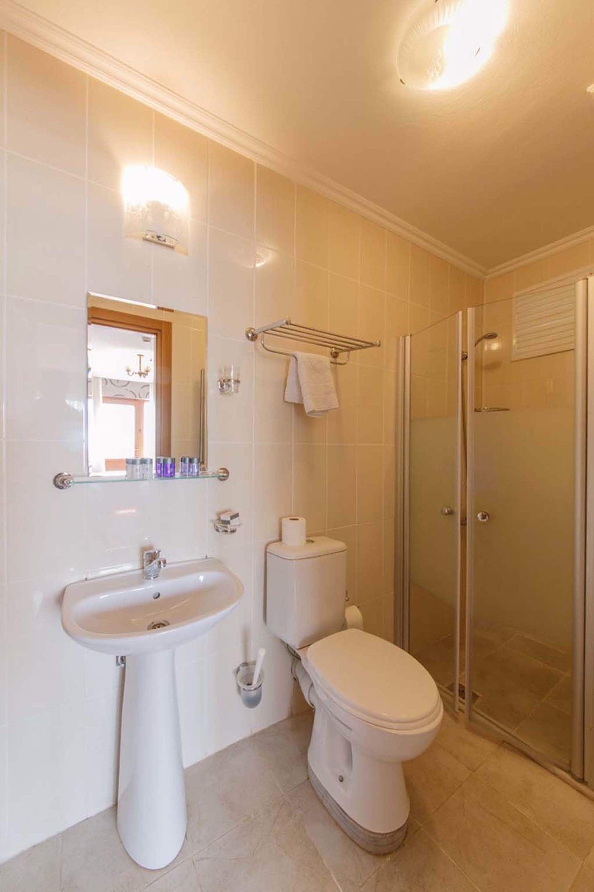 shower, free toiletries, hair dryer, slippers