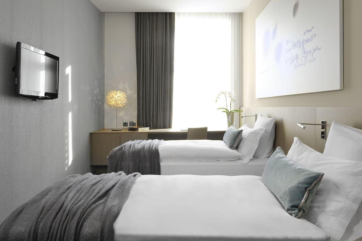 double room | frette italian sheets, premium bedding, memory-foam beds, minibar