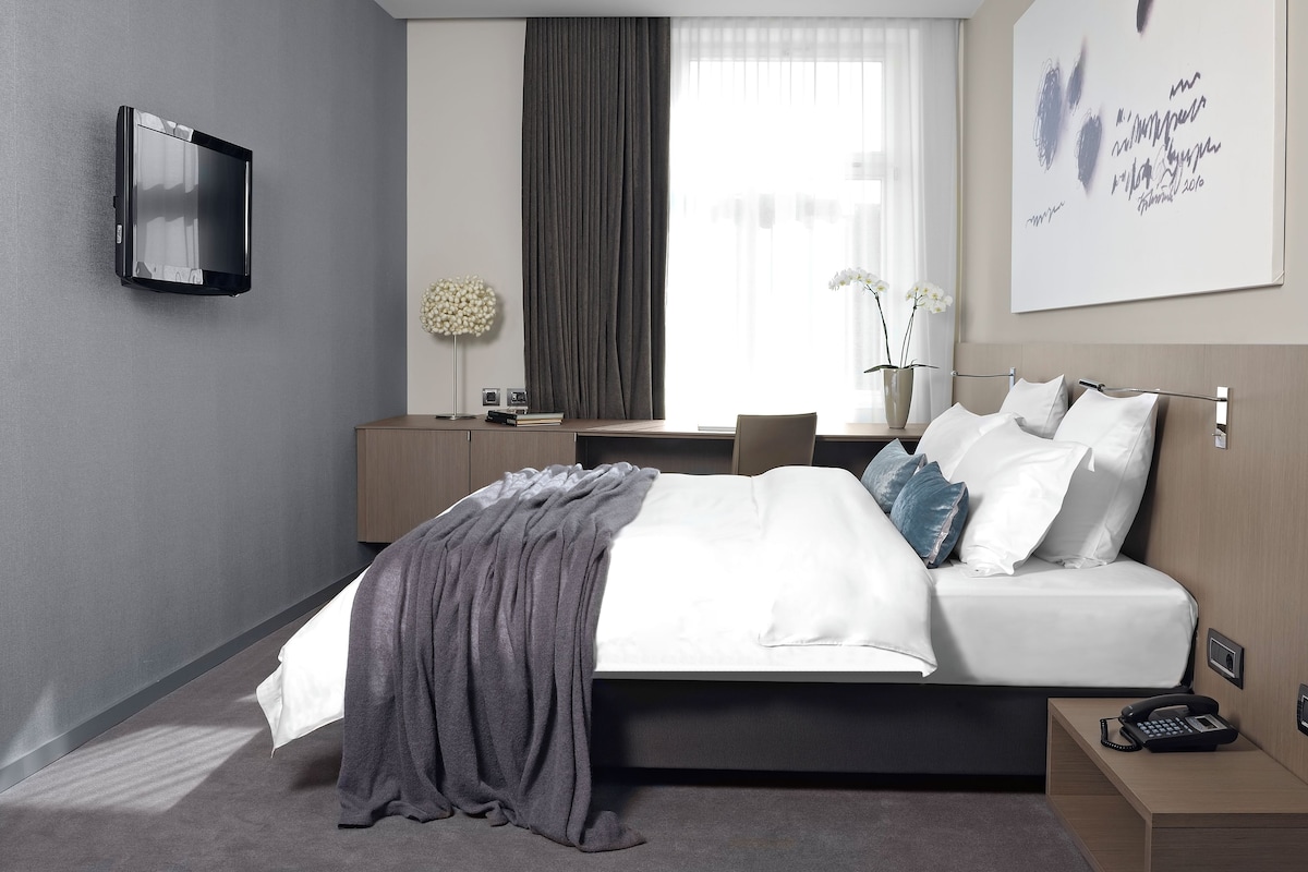 Italienske Frette-laken, sengetøy av topp kvalitet og memory foam-senger