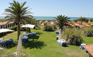 Outdoor banquet area
