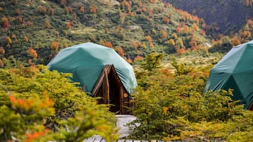 Quarto casal básico, vista para o jardim | Terraço/pátio