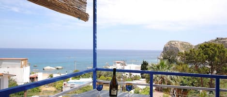 Panoramic Studio, 1 Queen Bed, Sea View | Terrace/patio