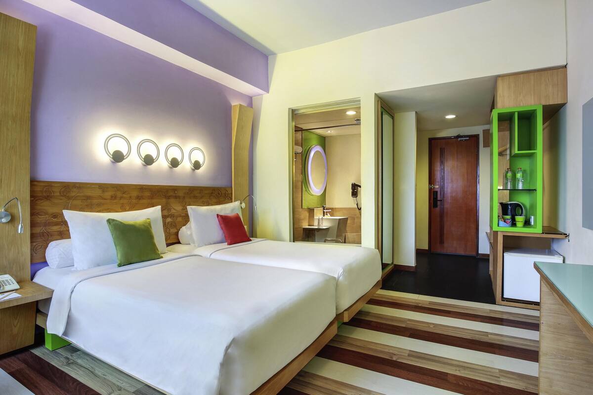 superior room, 2 single beds | in-room safe, desk, soundproofing, iron/ironing board