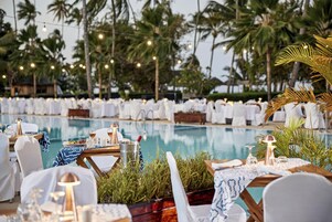 Outdoor banquet area