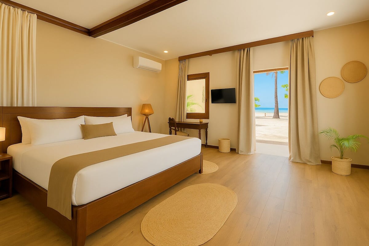 Vila, menghadap pantai | Seprai premium, minibar, brankas, dan meja kerja