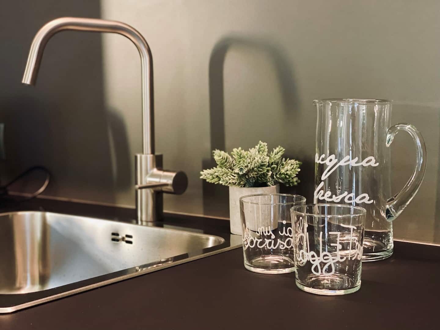 apartment, garden view | private kitchen