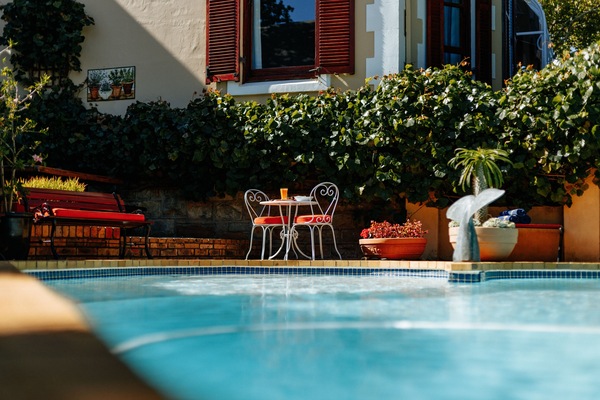 Outdoor pool, open 7:00 AM to 7:00 PM, sun loungers