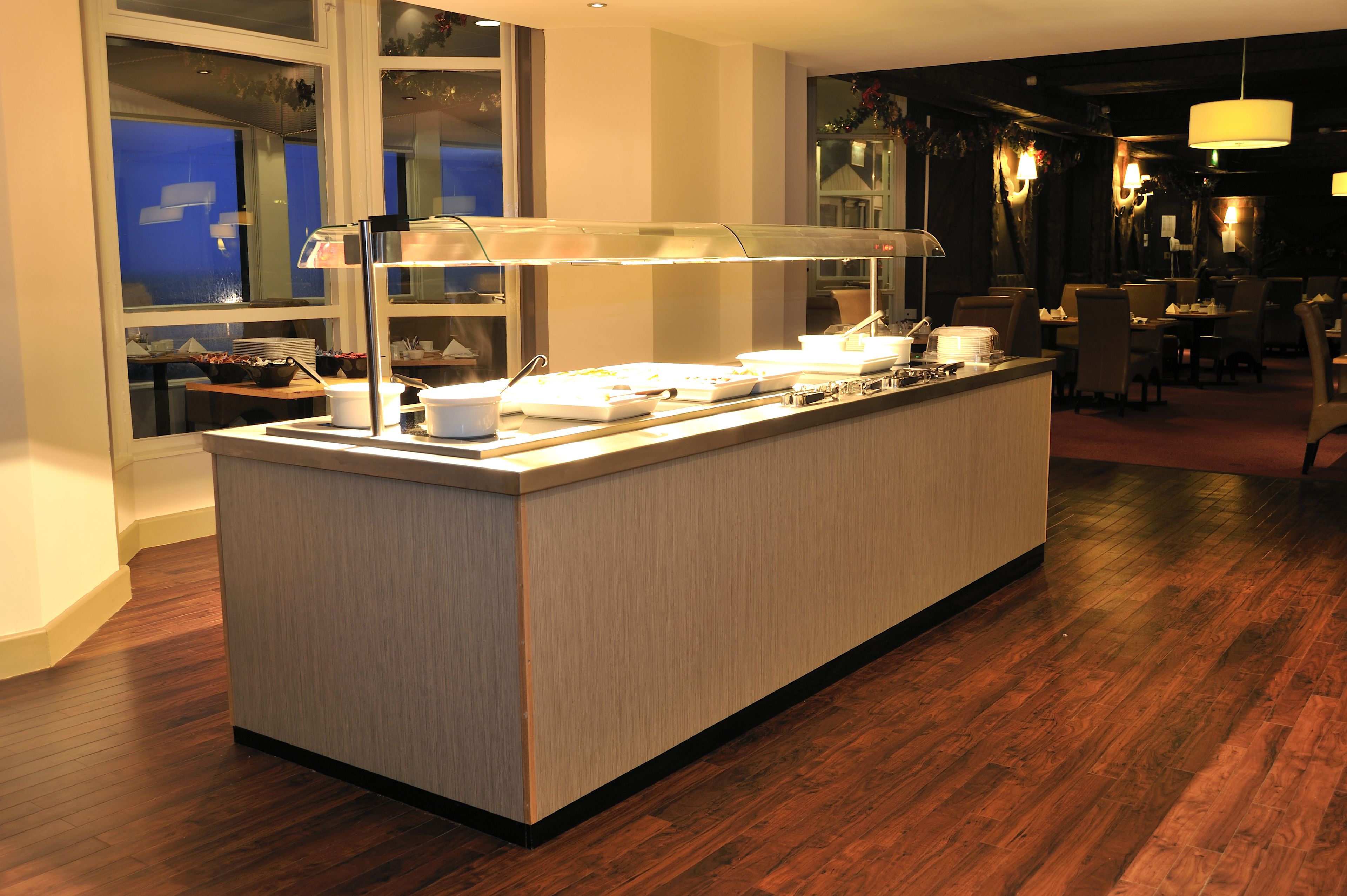 breakfast and dinner served, sea views