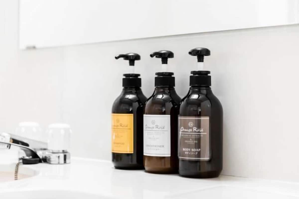 Combined shower/bathtub, deep-soaking bathtub, free toiletries