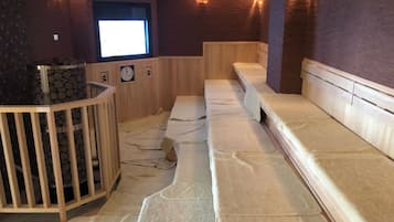 Sauna, hot springs/mineral springs, body treatments