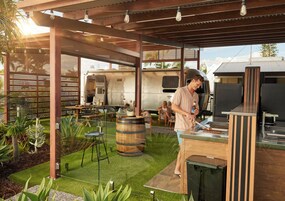 Airstream Caravan Glamping | Private kitchen