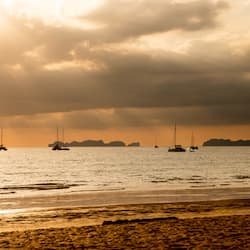 On the beach, sun-loungers, beach umbrellas, beach towels