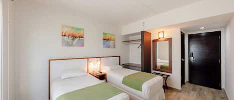 Room, 2 Twin Beds, City View | Premium bedding, in-room safe, desk, iron/ironing board