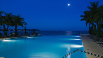 Outdoor pool, open 8:00 AM to 10:00 PM, pool umbrellas, sun loungers