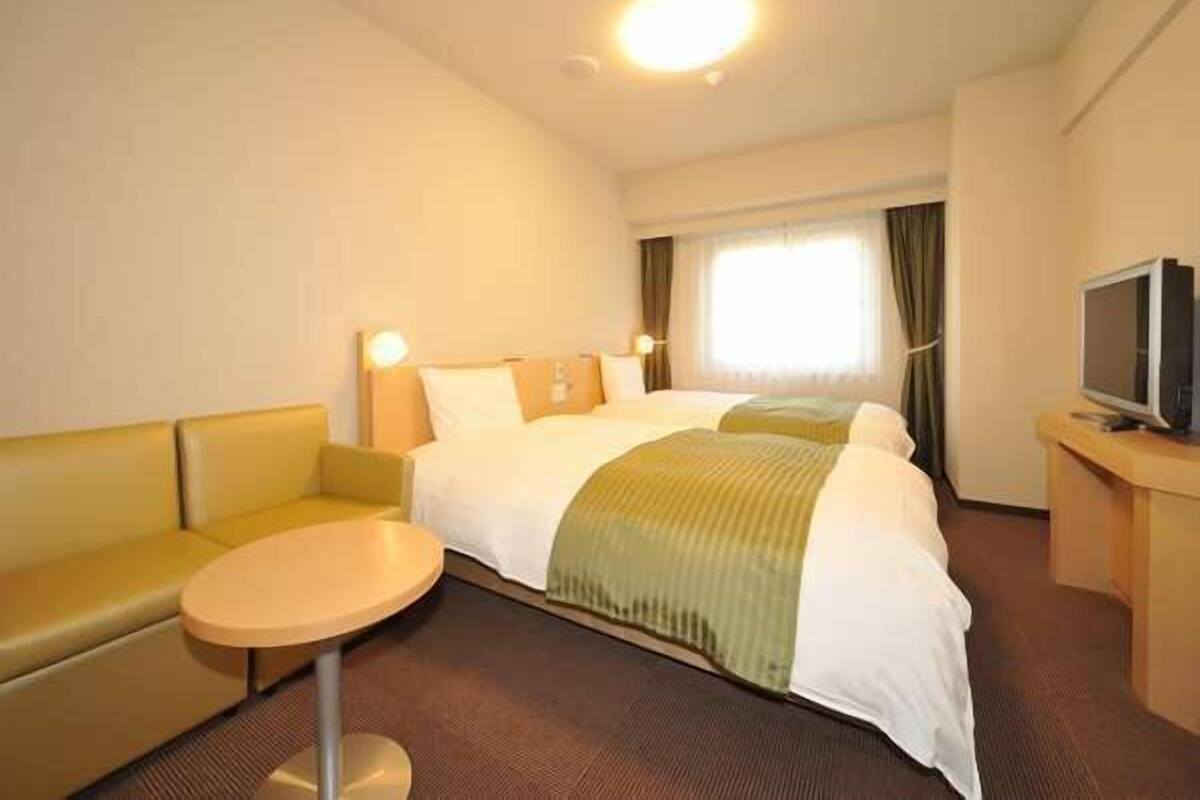 Down comforters, desk, blackout drapes, soundproofing