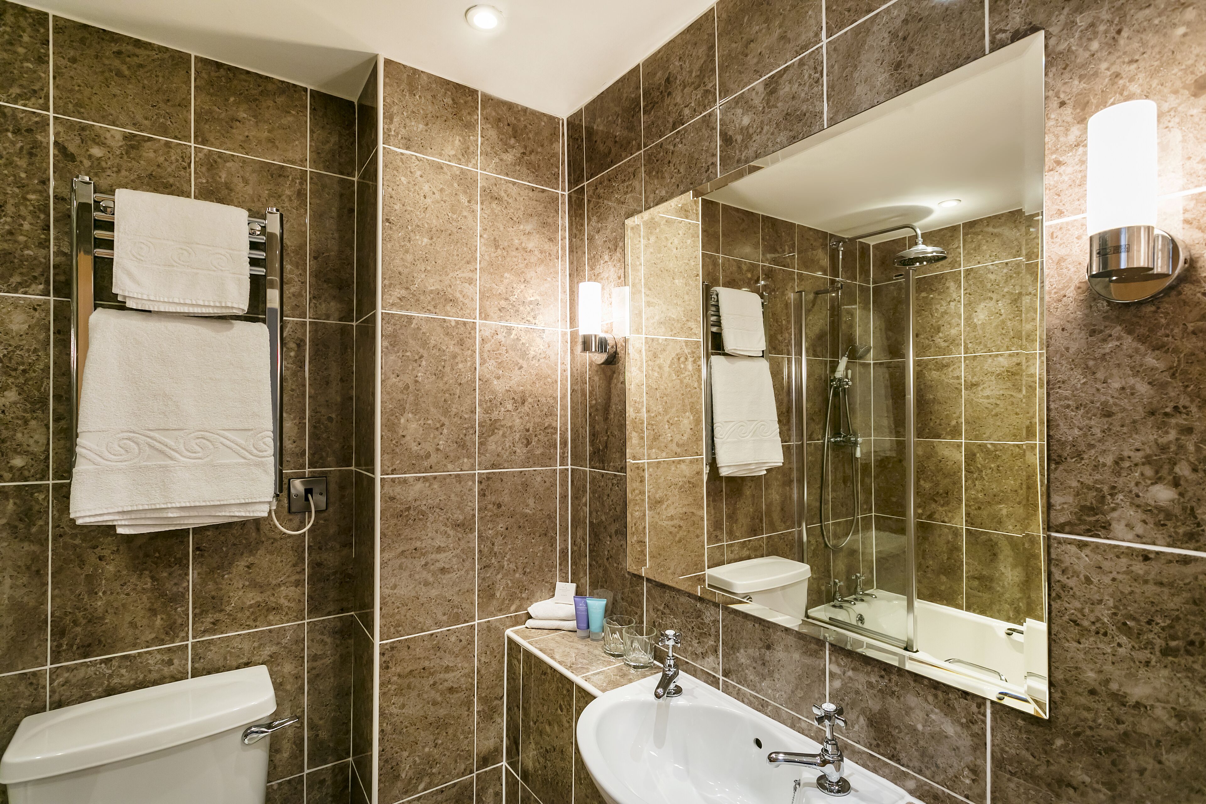 classic lake view double or twin | excluding pool and spa access | bathroom | free toiletries, hair dryer, towels